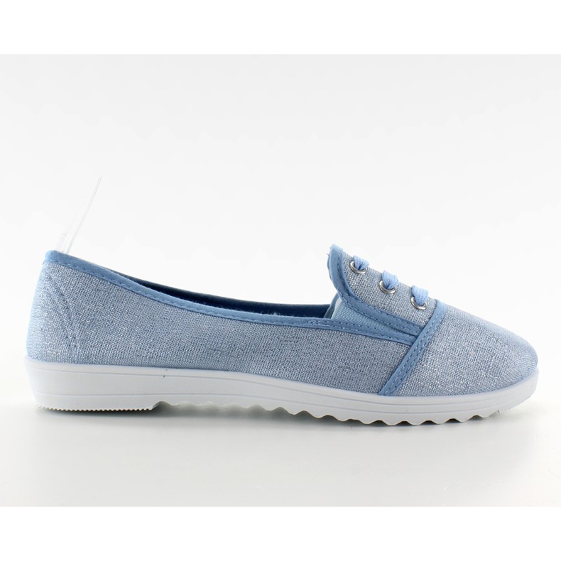 Zapatillas preciosas L. Dedos con cordones azules