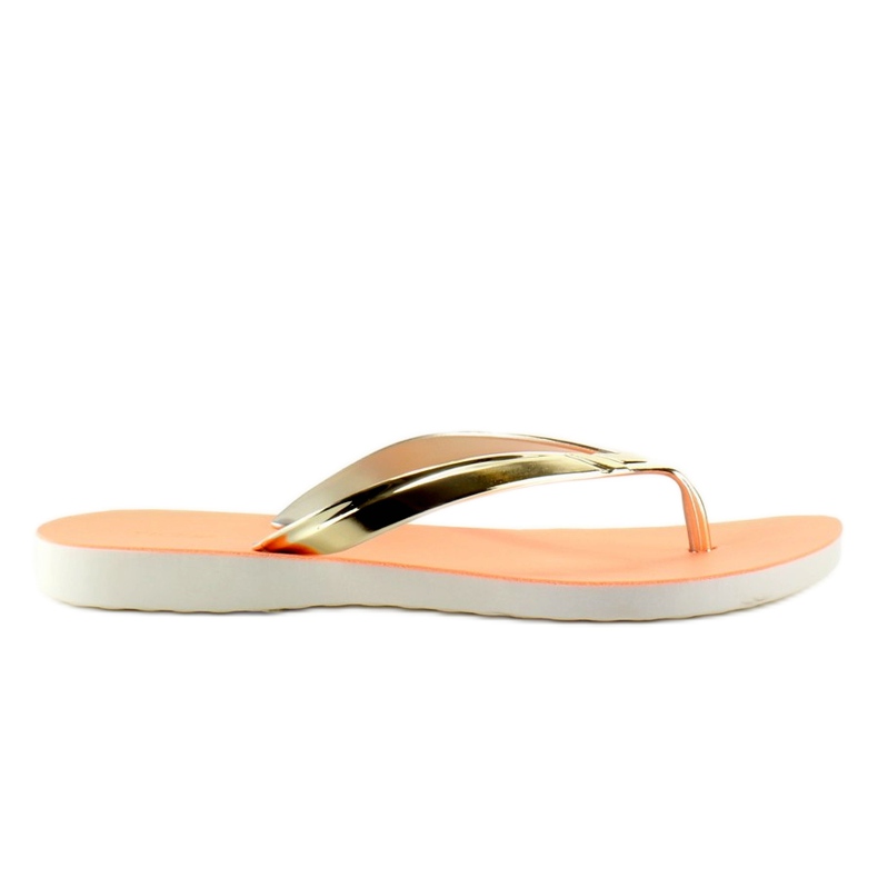 Chanclas correa dorada PT79 naranja amarillo blanco