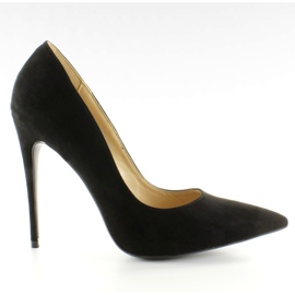 Zapatos de tacón alto de ante 5005 Negro
