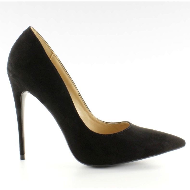 Zapatos de tacón alto de ante 5005 Negro