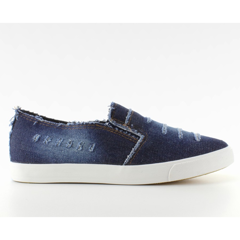Zapatillas slip-on D. Vaqueros rallados azules azul marino