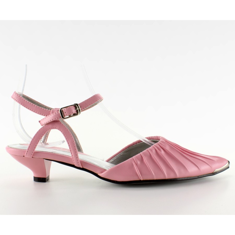 Sandalias de tacón bajo 1952-212 Rosa rosado