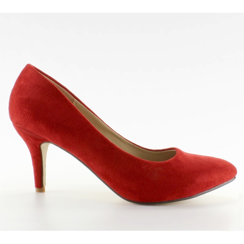 Bombas de gamuza baja M246 rojas rojo