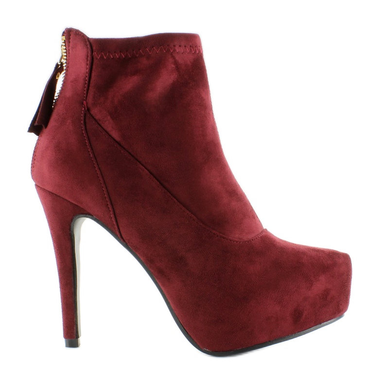 Botas de gamuza en la plataforma Jw-8F8520 rojo Botas de gamuza en la plataforma Jw-8F8520 rojo