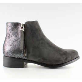 Botines de espalda brillante 1546-89 gris