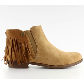 Botas Jodhpur botas borlas desmontables 9177 Beige