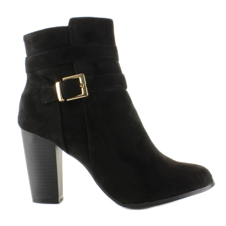 Botines tacón ante SQ06 Negro Botines tacón ante SQ06 Negro