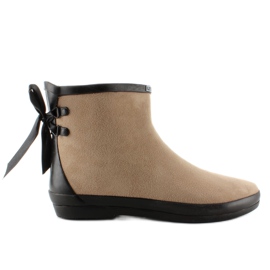 Botas de agua cortas con ante 89-51 Beige
