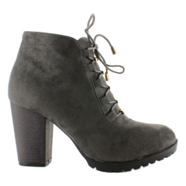 Botas con tubos dorados 66-206 Gris