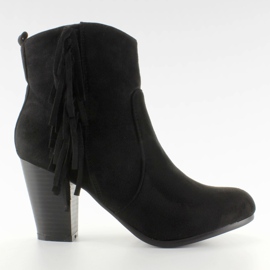 Botas vaqueras de ante LM-655 Negro