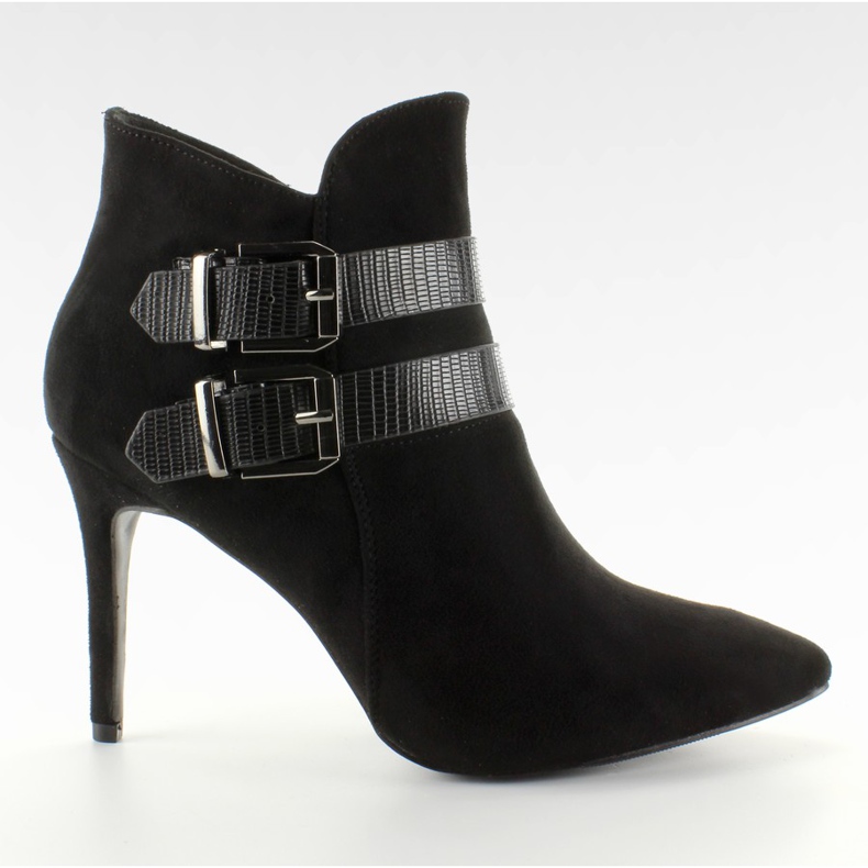Botas con tiras de serpiente 4087 Negro