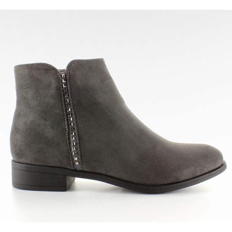 Botines Chelsea ante con piedras JK25 Gris