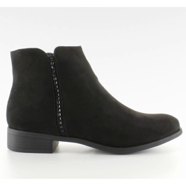 Botas Jodhpur de ante con piedras JK25 Negro