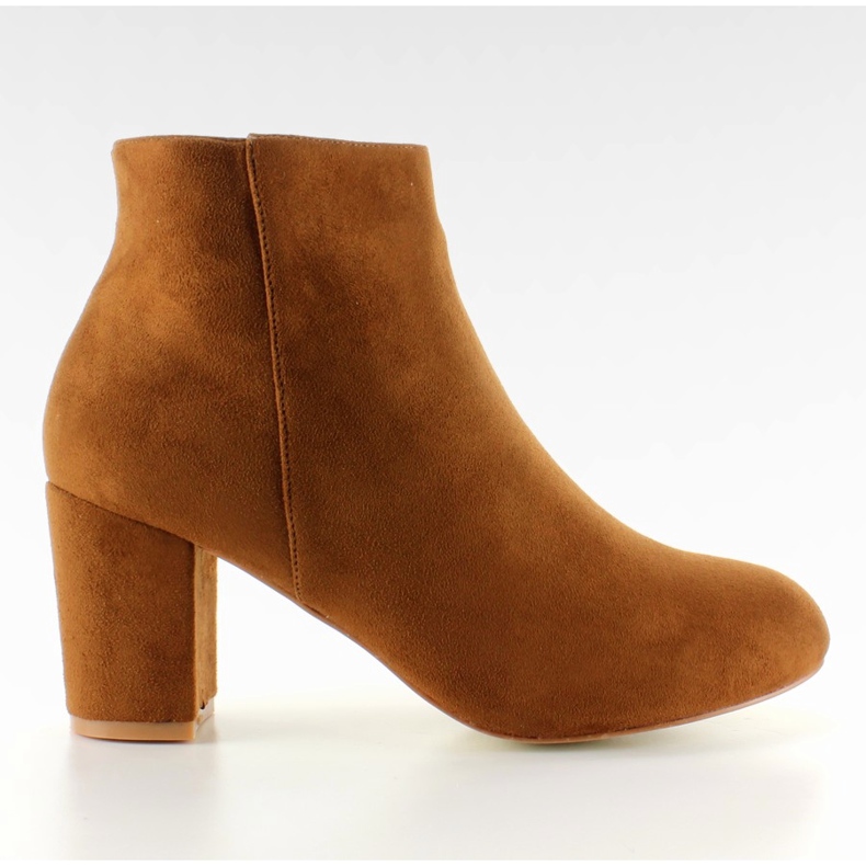 Tacones anchos camel lisos marrón