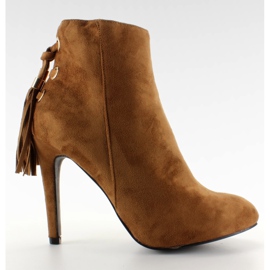 Botas camel con flecos 66-217 marrón multicolor