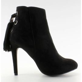 Botas con flecos y borla 66-217 Negro