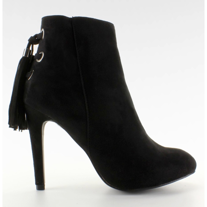 Botas con flecos y borla 66-217 Negro