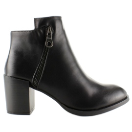 Botines tacón ancho G389 Negro Botines tacón ancho G389 Negro