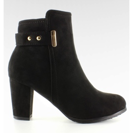 Botas con hebilla dorada Xd-08 Negro