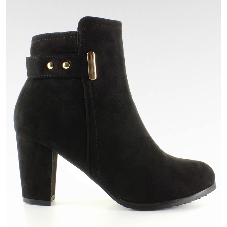 Botas con hebilla dorada Xd-08 Negro