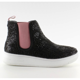 Botas Jodhpur para niños con suela negra negro