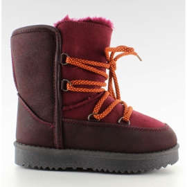 Botas de nieve luna para niños Burdeos rojo