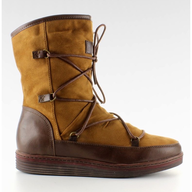 Medias botas de ante camel K1650002 marrón