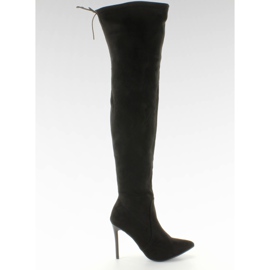 Botas hasta el muslo de ante con AZ-2 negro