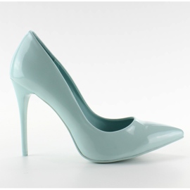 Tacones altos barnizados lisos E396 L. Azul Tacones altos barnizados lisos E396 L. Azul