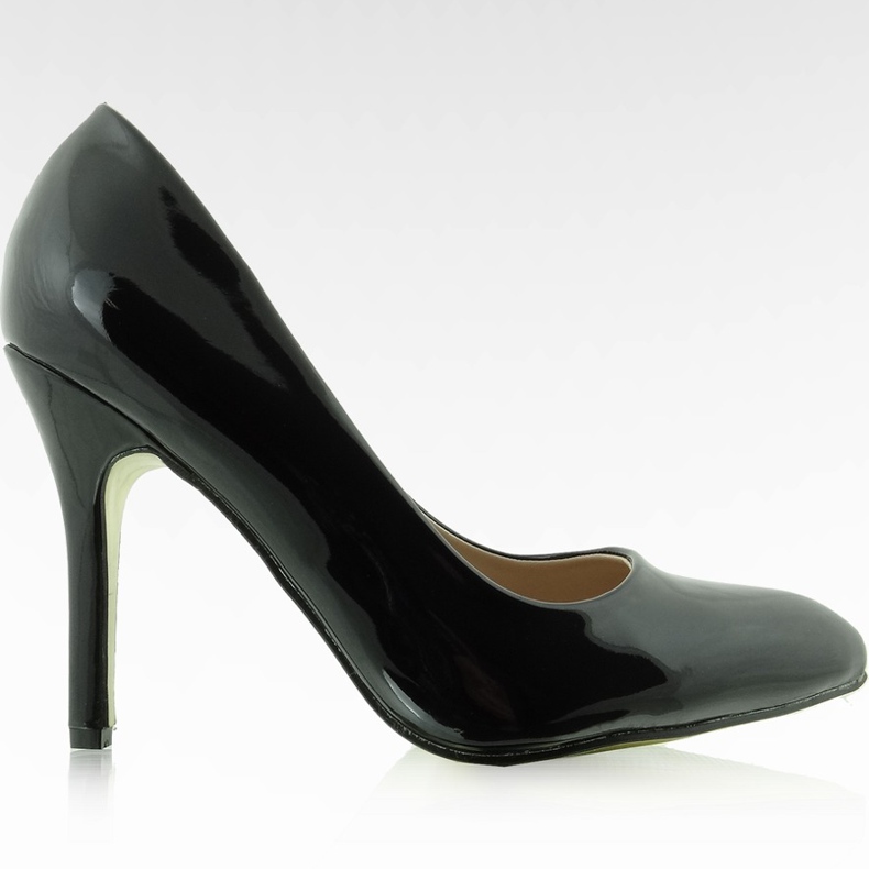Zapatos clásicos dorados de tacón alto 200-106 negros.