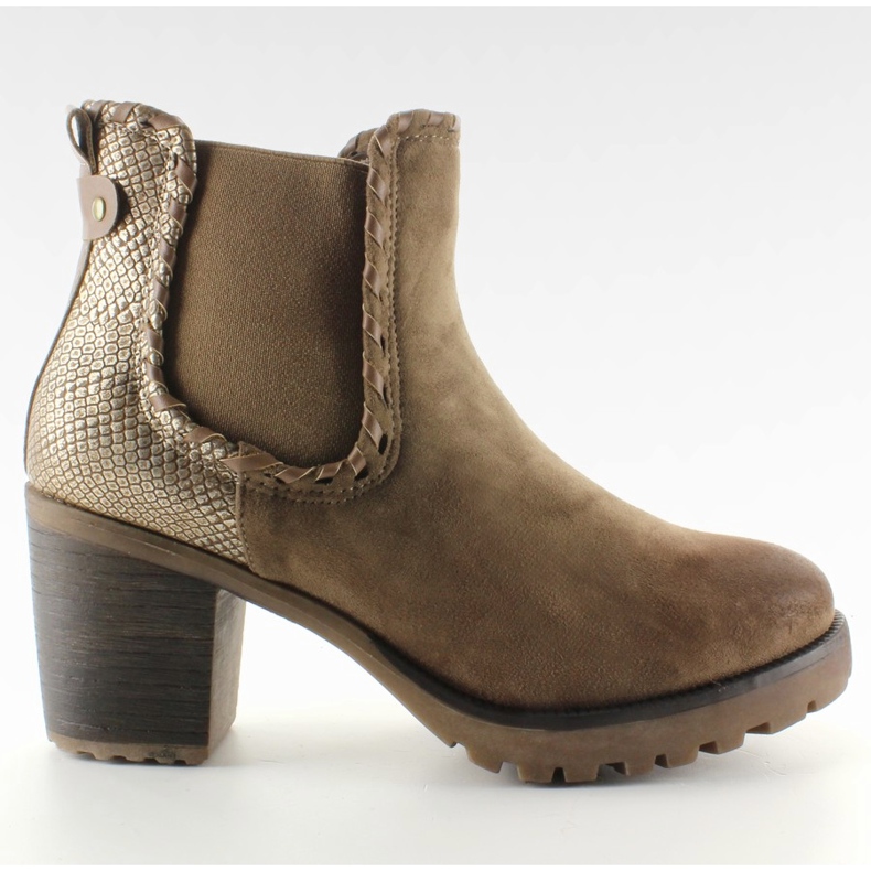 Botas con motivo de serpiente 725th Khaki negro