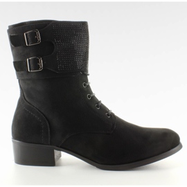 Botas de ante bien formadas ZW16279A negro