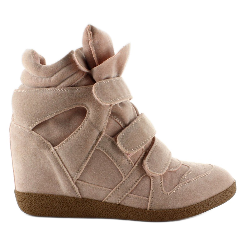 JT19 Deportivas de ante rosa rosado