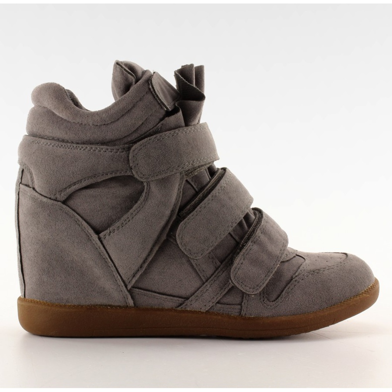 Zapatillas de gamuza con cojín 6039 D. Gris