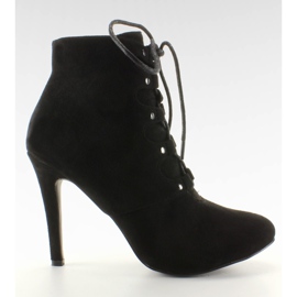 Tacones altos con cordones H253 Negro Tacones altos con cordones H253 Negro