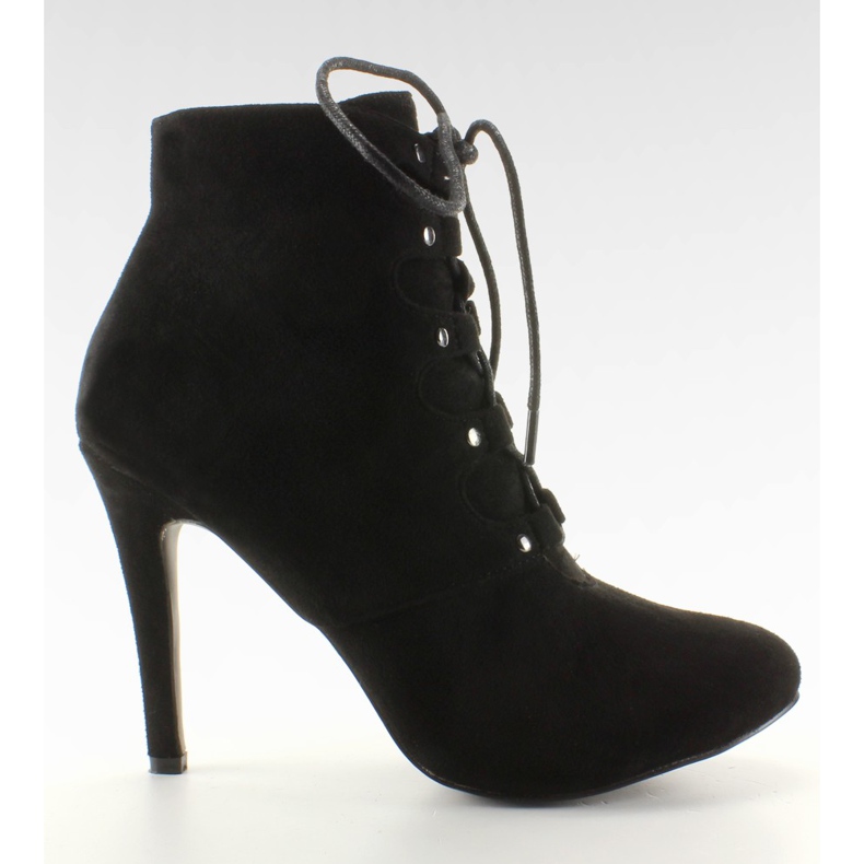 Tacones altos con cordones H253 Negro