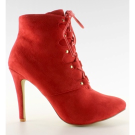 Tacones con cordones H253 Rojo
