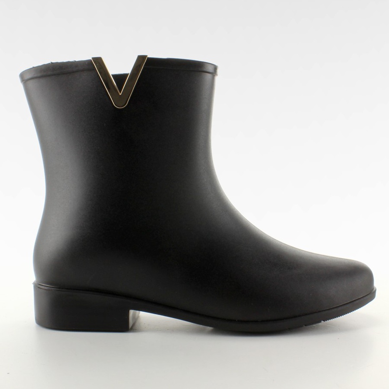 Botas de agua elegantes para mujer D33 negro