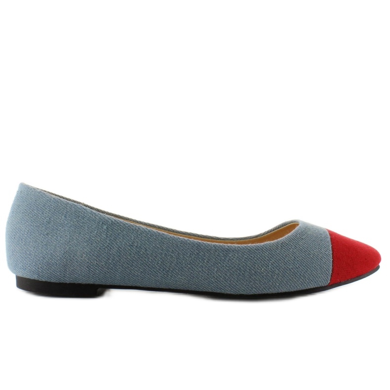 Bailarinas Lona Con Puntera Mb-6381 Azul