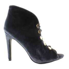 Salón punta abierta terciopelo 1129 D. Gris Salón punta abierta terciopelo 1129 D. Gris