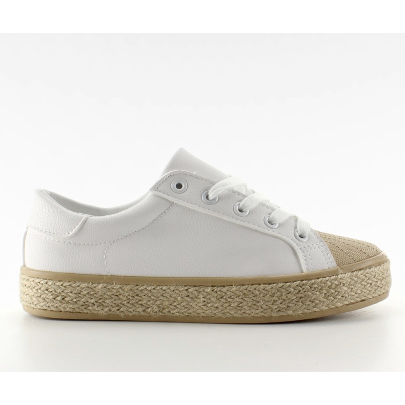 Zapatillas en la suela de lona blanca NA05P. blanco