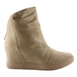 Deportivas ante cuña oculta 1133 Beige