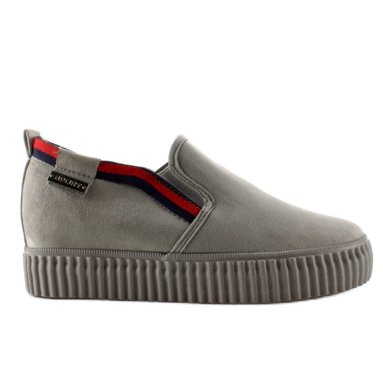 Creepers slipon con rayas 2018-47 Gris