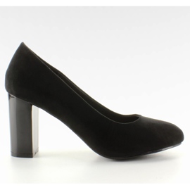 Zapatos de tacón de ante en el poste negro M265