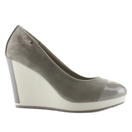 Zapatos De Salón De Cuña Tus Favoritos 6055 gris