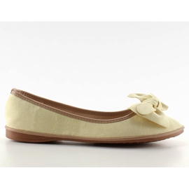 Bailarinas antelina con lazo SK26 Amarillo