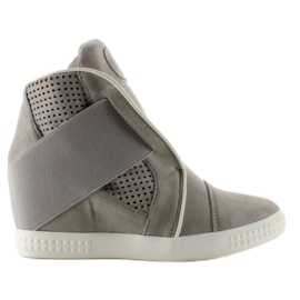 Deportivas con ribetes blancos 1142 D. Gris