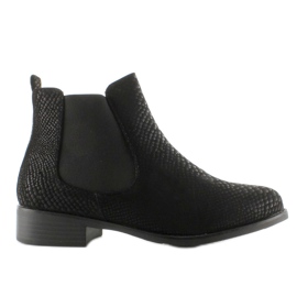 Botines Chelsea en ante Snake Story 1546-90 Negro