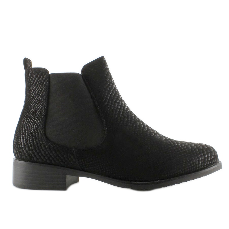 Botines Chelsea en ante Snake Story 1546-90 Negro