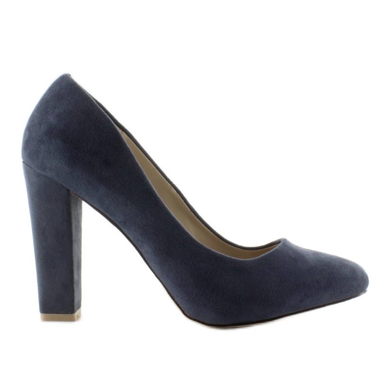 Salón con tacón ancho Z-22P Azul Salón con tacón ancho Z-22P Azul